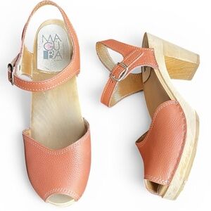 Magus’s Bologna Peep Toe High Heeled Clog Women 39 US 8.5 -9